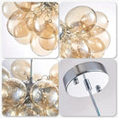 Bubble Glass LED Hanging Chandelier Lighting for Living Room Home Decor by Ljojo