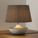 Ljojo Ceramic Table Lamp LED Night Light Fabric Lampshade Bedroom Decor Pottery Jar Style