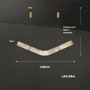 Ljojo Marble Collection LED Hanging Chandelier for Living Room, Restaurant, Foyer - Trendy Suspension Luminaire Lights