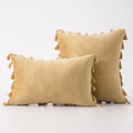 Black Tassel Pillowcases by Ljojo - Velvet Holiday Home Decoration Gift