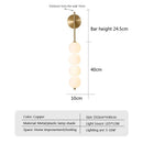 LED Nordic Wall Lamp Milky White Gourd Light for Living Room by Ljojo
