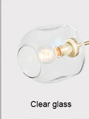 Nordic Arts Glass Chandeliers for Living Room - Amber LED Pendant Lights by Ljojo