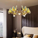 Ljojo Modern Acrylic Butterfly Led Pendant Light Gold Suspend Lamp for Home Decor
