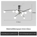 Ljojo Luxury Copper Pendant Light: Modern Magic Bean Style for Living Room