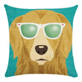 Funny Dog Driving Pattern Cushion Cover - Ljojo Decorative Pillow Case