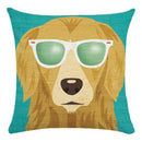Funny Dog Driving Pattern Cushion Cover - Ljojo Decorative Pillow Case