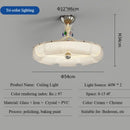 Ljojo Modern High-end Glass Chandelier LED Ceiling Light Fixture for Bedroom Living Room Dining Table