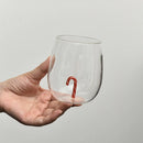Ljojo 3D Animal Glass Cup, 350ml, Christmas Theme, Cartoon Animal Shape