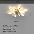 Ljojo Luxury Modern Ceiling Fan Lamp for Living & Dining Room