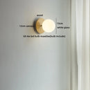Ljojo LED Glass Wall Lights: Nordic White Bedside Sconce with Switch