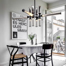 Ljojo LED Pendant Light Glass Hanging Chandelier for Living Dining Room Bedroom Decor