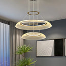 Ljojo Modern Acrylic Multi-layer Chandelier LED Pendant Light for Living Room and Bedroom