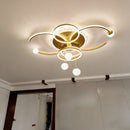 Ljojo Modern Luxury Black Chandelier Ring Light Fixture for Living Room Dining Bedroom