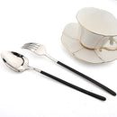 Ljojo 24Pcs Stainless Steel Cutlery Set Silver Western Dinnerware Flatware