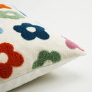 Chic Daisy Dandelion Embroidery Cushion Cover by Ljojo