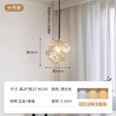Ljojo Ice Cube Chandelier Glass Pendant Lamp Modern Dining Room Hanging Light