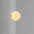 Ball Glass Lampshade Wall Lamp Modern Concealed Base Sconce for Living Room by Ljojo