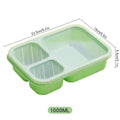 Ljojo 3-Compartment Lunch Box for Kids, Leak-proof Bento Box, Microwave Safe
