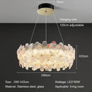 Modern Pink Glass Flower Pendant Light Chandelier by Ljojo - Luxury Bedroom Lighting Fixtures