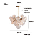 Modern Designer LED Pendant Lights Golden Chrome Glass Balls Chandeliers by Ljojo