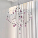 Luxury Pink Crystal Chandelier - Romantic Dining Room Lighting by Ljojo
