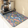 Butterfly Print Table Mat Coaster Set by Ljojo: Kitchen Accessories Absorbent Drying Mat