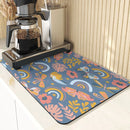 Butterfly Print Table Mat Coaster Set by Ljojo: Kitchen Accessories Absorbent Drying Mat