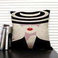Ljojo Linen Cushion Cover in Black and White for Chic Home Decor