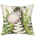 Jungle Animals Cartoon Print Pillowcase by Ljojo - Sofa, Bedroom, Car Cover