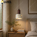 Modern Stone Pendant Light Terrazzo Travertine Calacatta Hanging Lamp Ljojo