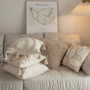 Ljojo Luxury Jacquard Embroidery Cushion Cover 45x45 with Tassel Detail