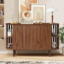 Ljojo™ Fluted Wooden Sideboard Buffet with Drawers and Shelves