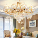 Ljojo Luxury Crystal Chandelier: Elegant Lighting for Living Room, Dining, and High-End Spaces