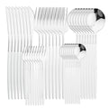 Ljojo 40Pcs Stainless Steel Cutlery Set for Dining and Kitchen