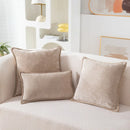 Ljojo Luxury Chenille Pillow Cover with Velvet Stitched Edge