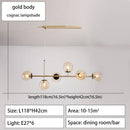 LED Glass Ball Chandelier Lamp Modern Minimalist Home Decor Pendant Light - Ljojo