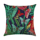 Ljojo Linen Butterfly Flower Sofa Cushion Cover 45*45 - Home Decor Printed Pillow Case