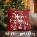 Christmas Red Deer & Merry Words Pattern Pillow Cover by Ljojo for Sofa Bedroom Car