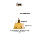 Ljojo Luxury Ceramic LED Pendant Lamp in Antique Brass Iron Finish
