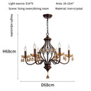 French Crystal LED Chandelier Nordic E14 Lighting Fixture for Living Room by Ljojo