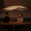 Wabi-Sabi LED Ceiling Chandelier Fish Bone Wood Pendant Light by Ljojo