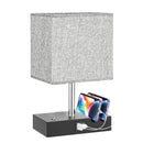 Ljojo 3-Way Dimmable Touch Control Desk Lamp with USB Charging and Phone Stands