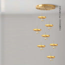 Ljojo Lotus Brass Chandelier Pendant Lamp for Living Room & Kitchen Island