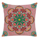 Ljojo Mandala Print Flax Pillowcase 45*45cm - National Wind Home Decor