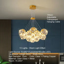 Modern Glossy Glass Ball LED Chandelier for Living Rooms by Ljojo