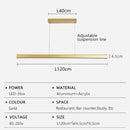 Ljojo LED Dining Pendant Light: Modern Strip Design for Home Office Kitchen Bar Decor