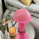 French Cream Style Cute Mushroom Glass Table Lamp for Girls Bedroom Bedside by Ljojo