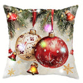 Ljojo LED Santa Snowman Bird Pattern Pillowcase for Christmas Home Decoration