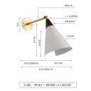 American Retro Medieval Black/Gold Brass Wall Lamp LED E14 Adjustable Swing Arm Sconces Bedside by Ljojo