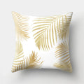 Golden Leaf Tropical Pillow Cover for Home Decor by Ljojo
